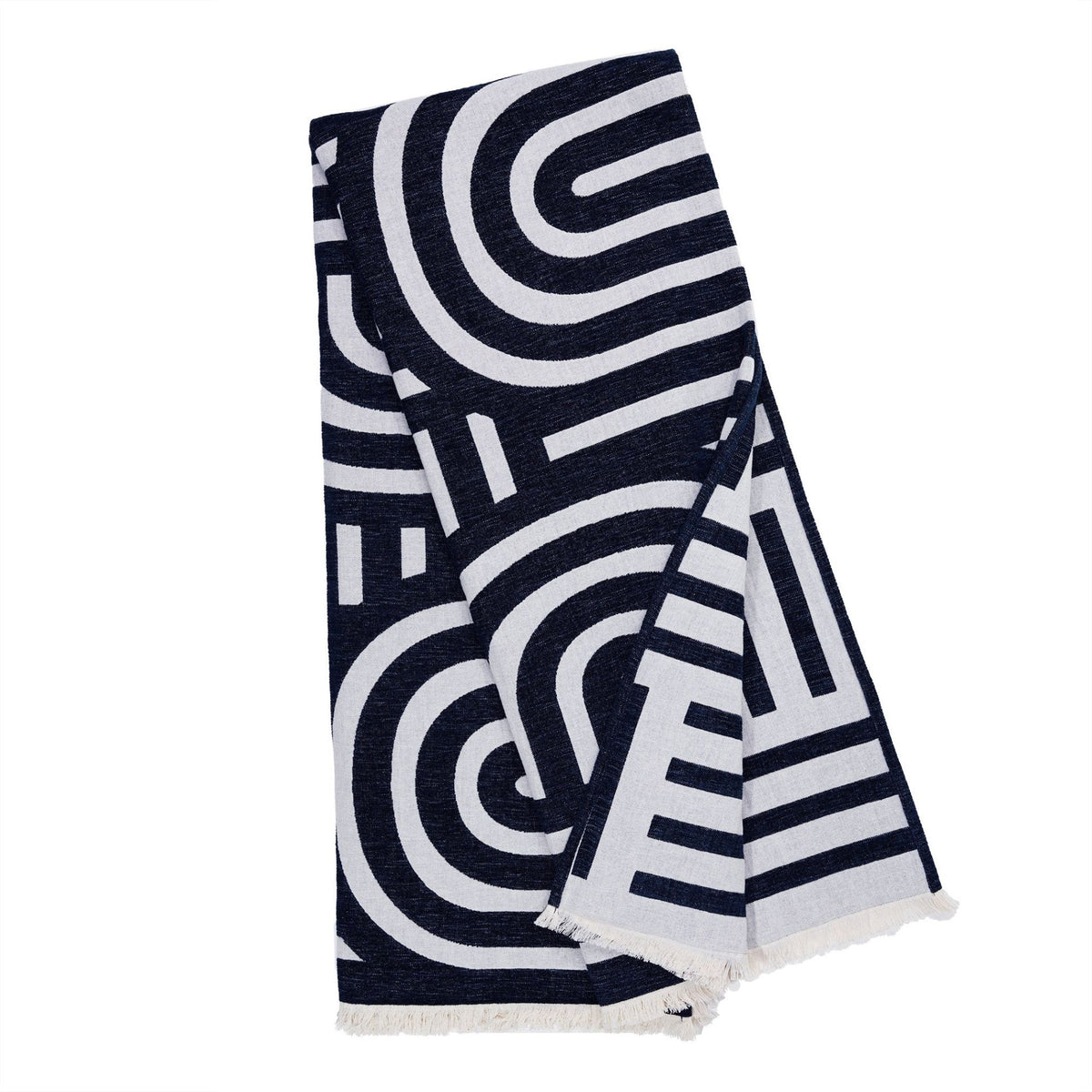 Josephine Reversible Throw, Midnight Blue-Eleish Van Breems Home