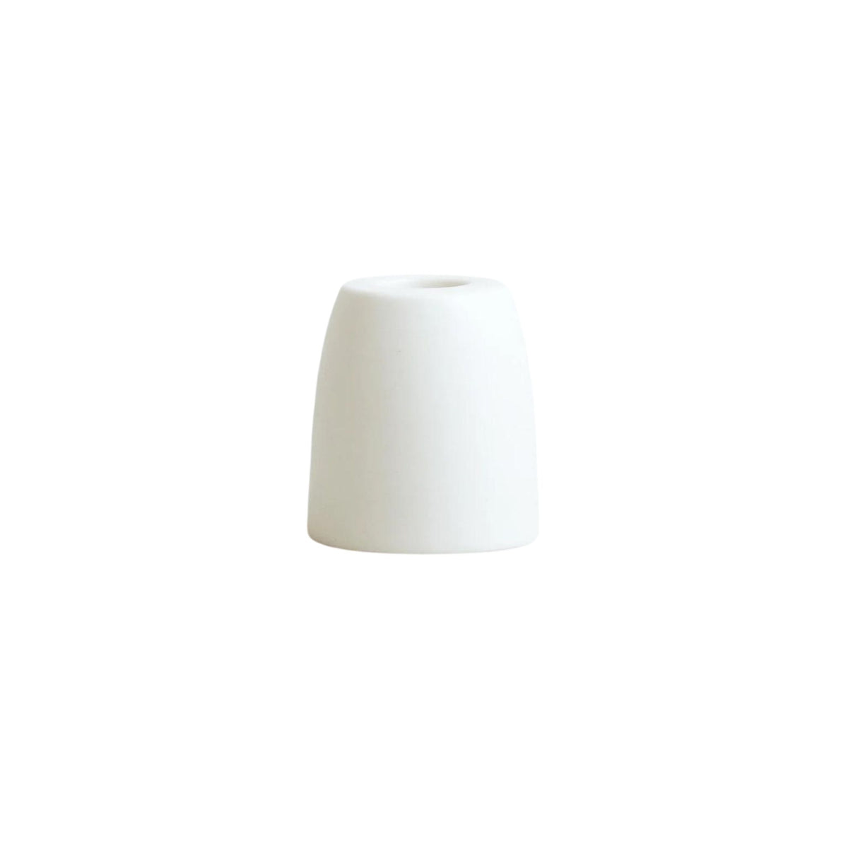 Petite Ceramic Taper Holder, Matte White, Cone Eleish Van Breems Home