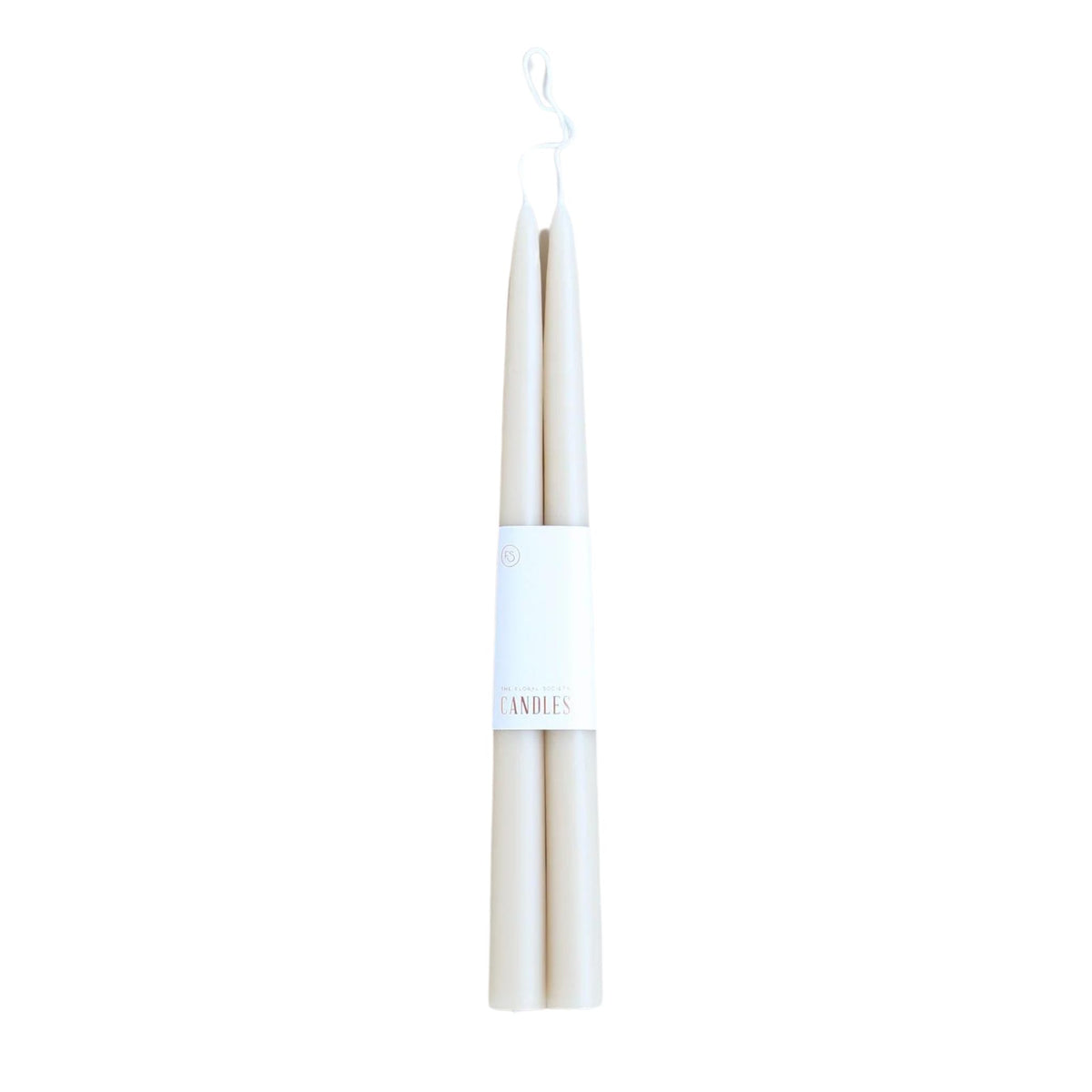 Dipped Taper Candles, 12&quot; Pair, Parchment Eleish Van Breems Home