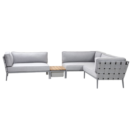 Conic 3 Piece Sectional with Box Table