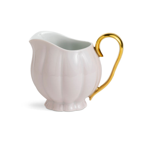 Augarten Creamer with Gold Handle, Light Pink