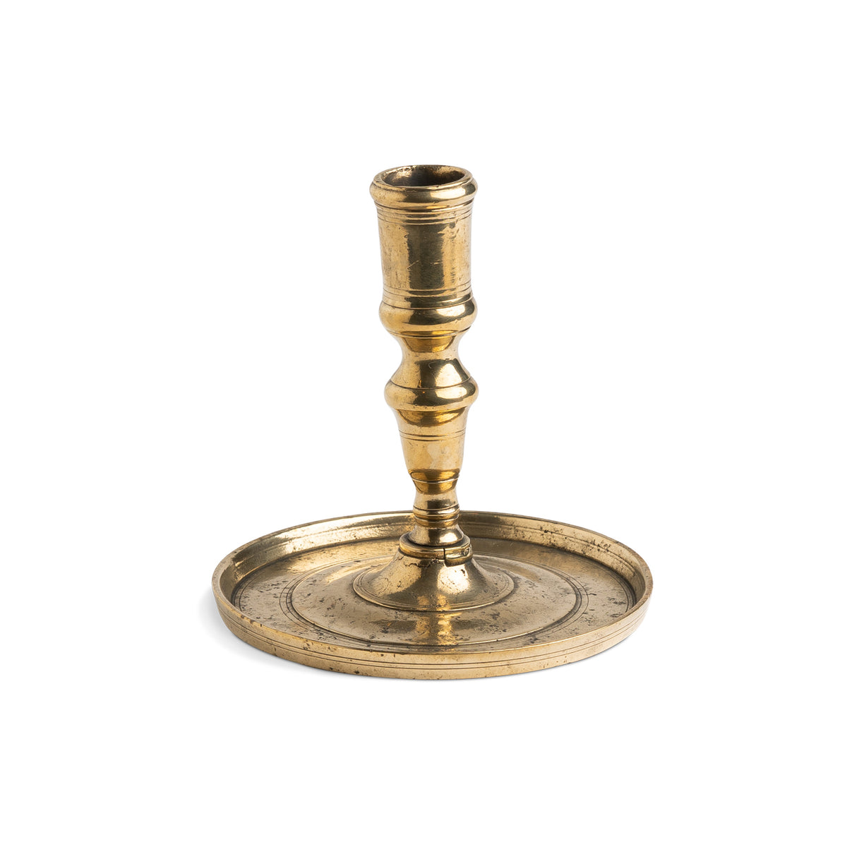 Swedish Brass Candlestick, 18th c. Eleish Van Breems Home