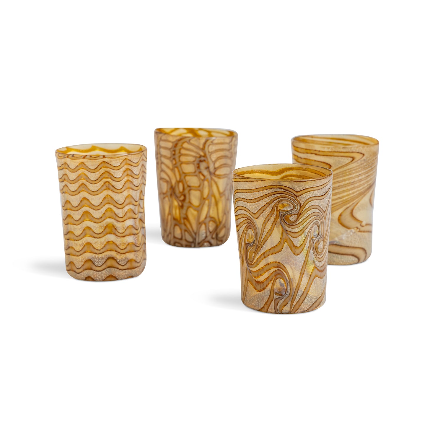 Wild Collection Tumbler Amber With Mixed Pattern Eleish Van Breems Home