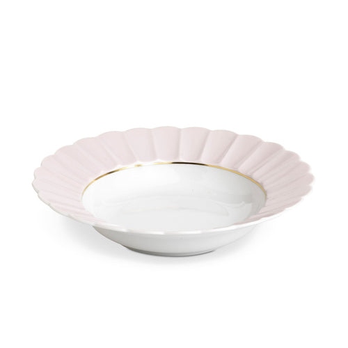 Augarten Soup Plate, Light Pink & Gold