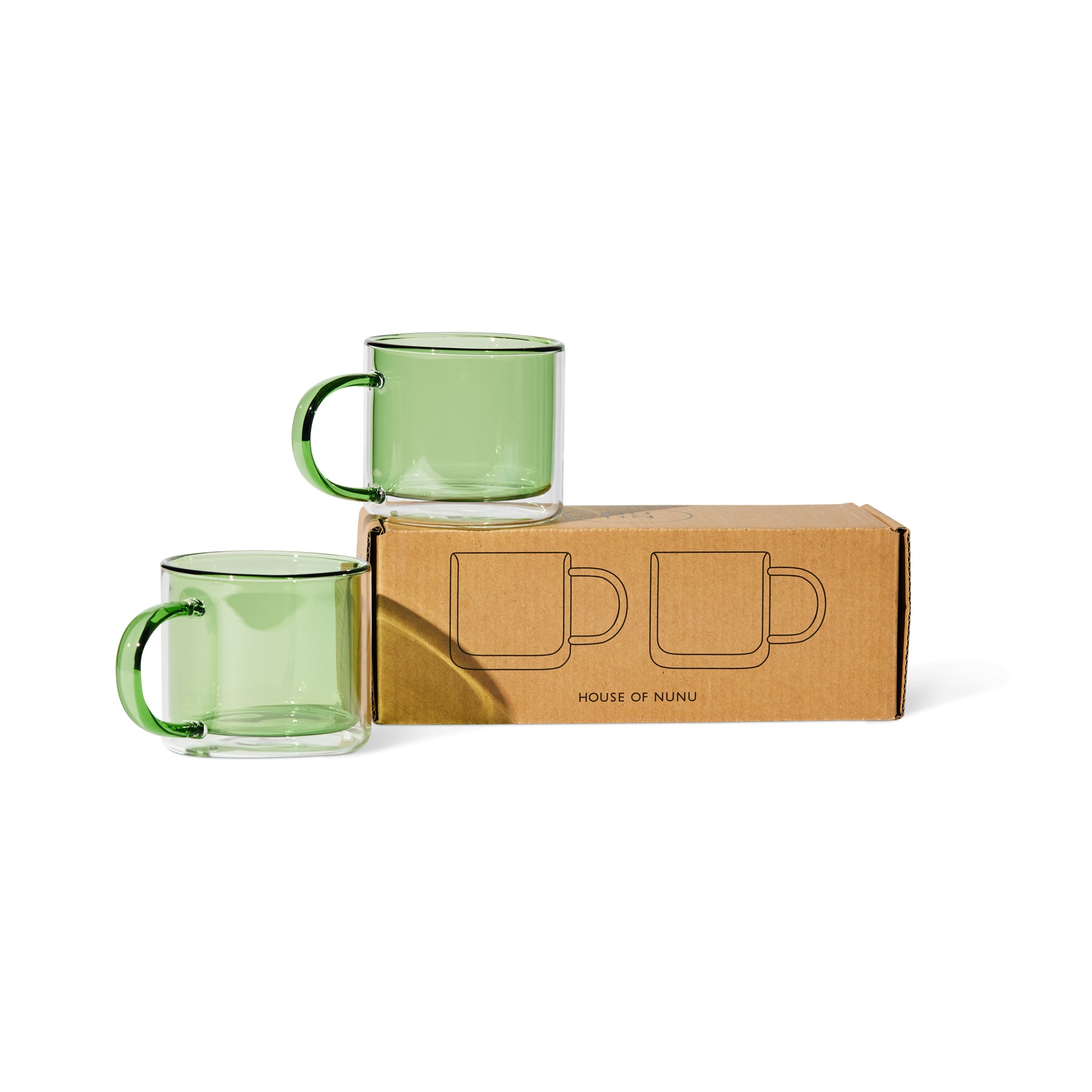 Shorty Espresso Cups, Set of 2, Green Eleish Van Breems Home