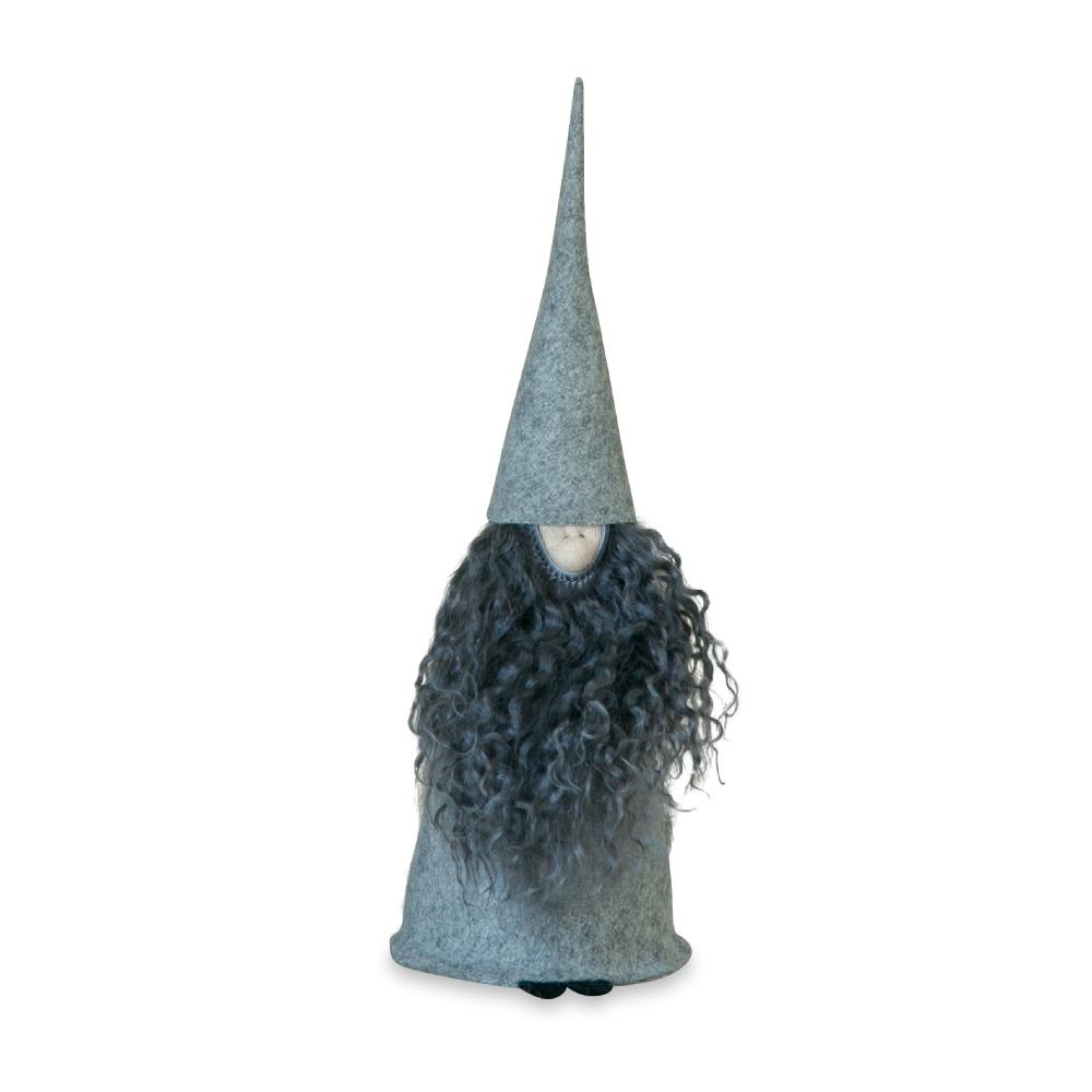 Felt Tomte Light Grey Cap &amp; Body And Dark Beard. Eleish Van Breems Home