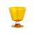 Elegante Water Glass In Amber With White Rim Eleish Van Breems Home