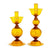 Elegante Tall Candlestick In Amber With White Rim Eleish Van Breems Home