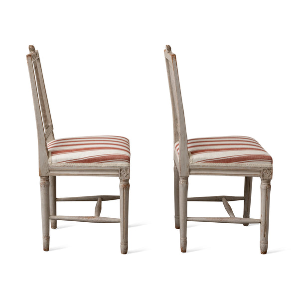 Gustavian Painted Chairs - Pair - Litt Concept House