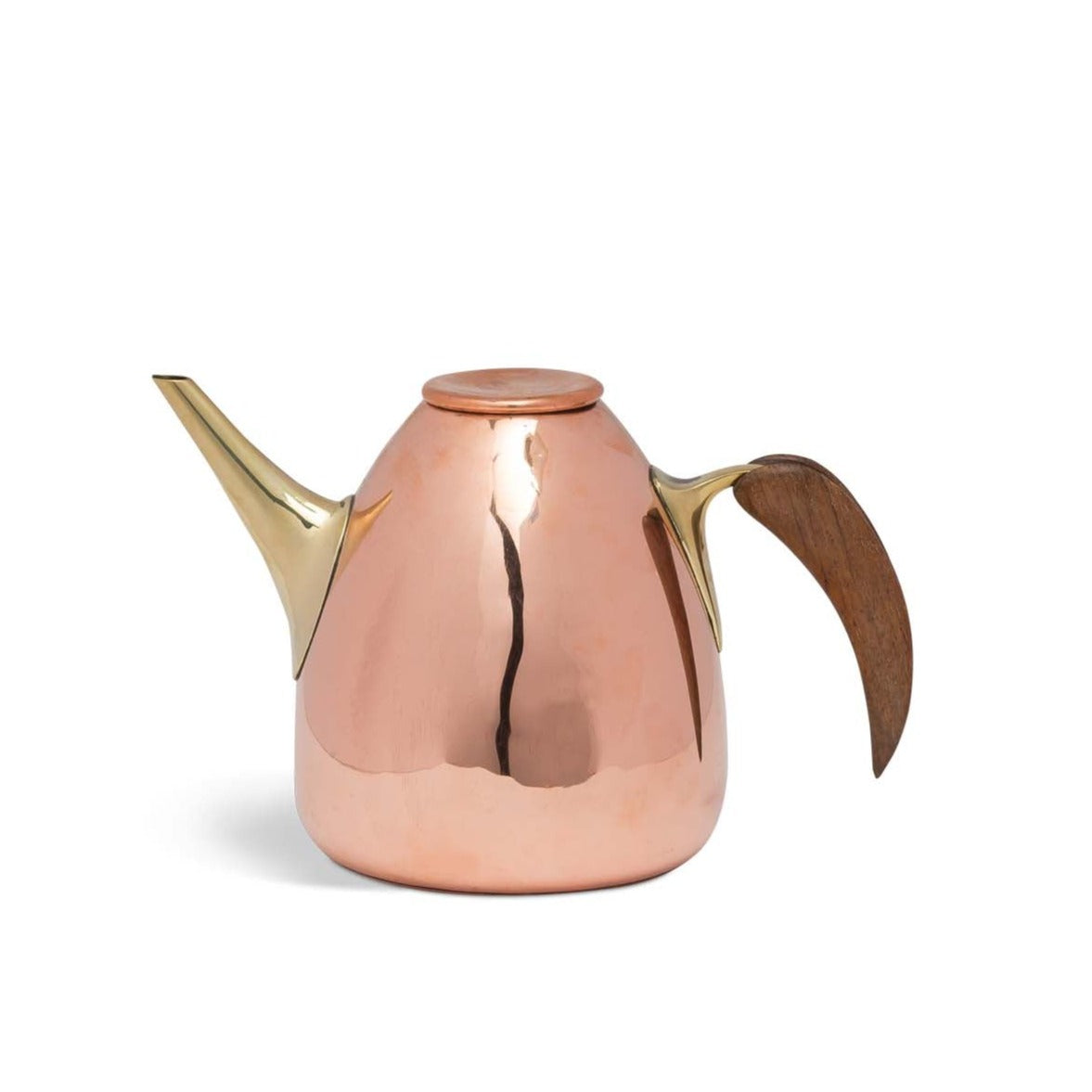 Copper Tea Pot Kettle 1 L with porcelain handle - Copper Brothers